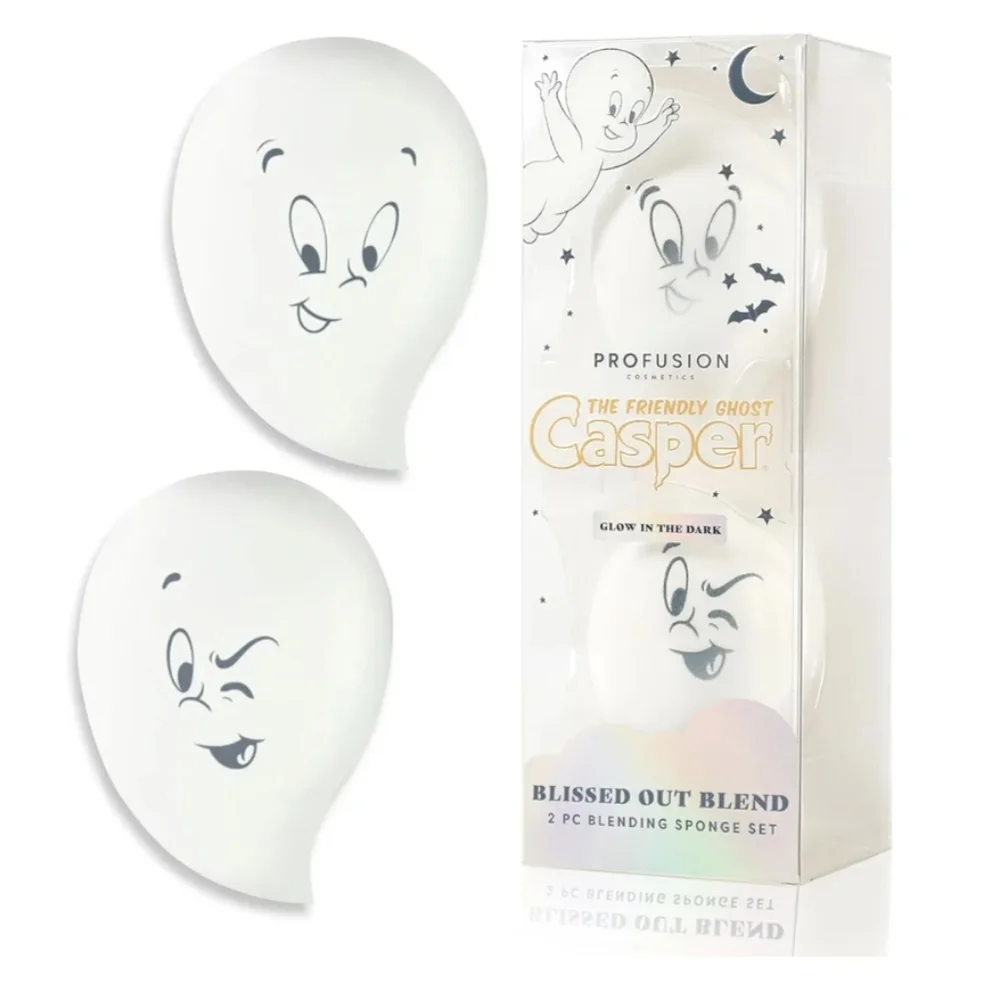 Casper the Friendly Ghost Glow in the Dark 2pc Beauty Blender Makeup Sponge Set